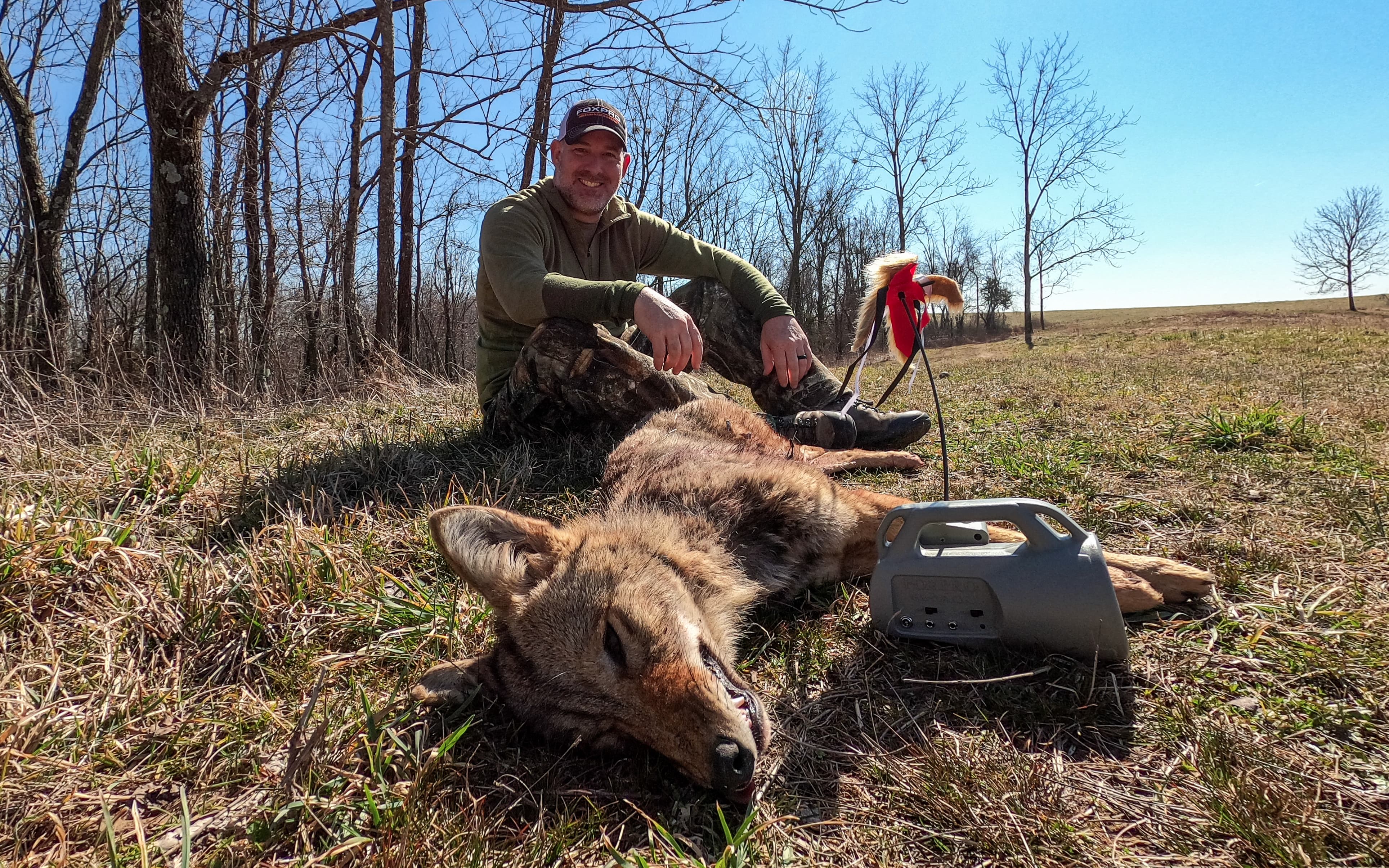 Jon Collins with a coyote