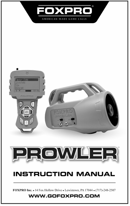 PROWLER Instruction Manual