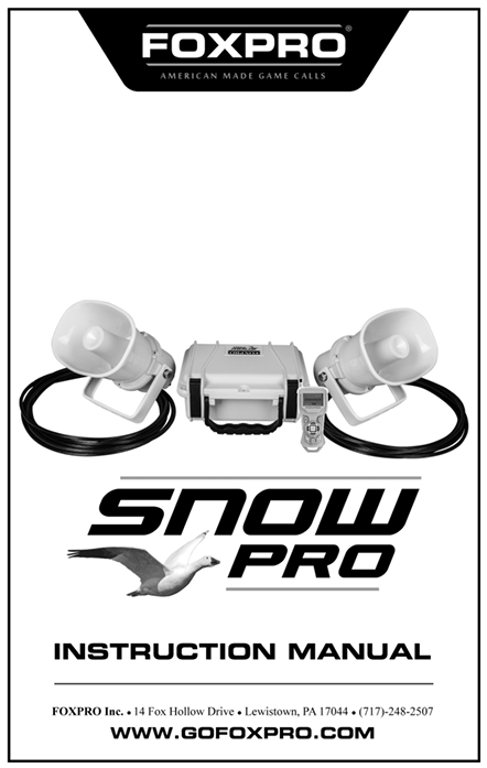 SNOW PRO Instruction Manual