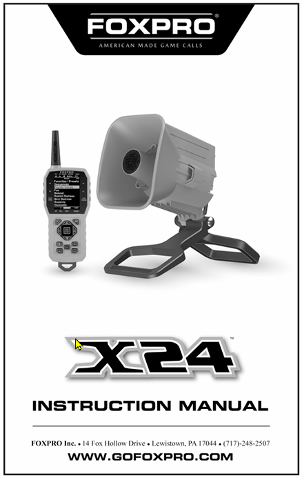 X24 Instruction Manual
